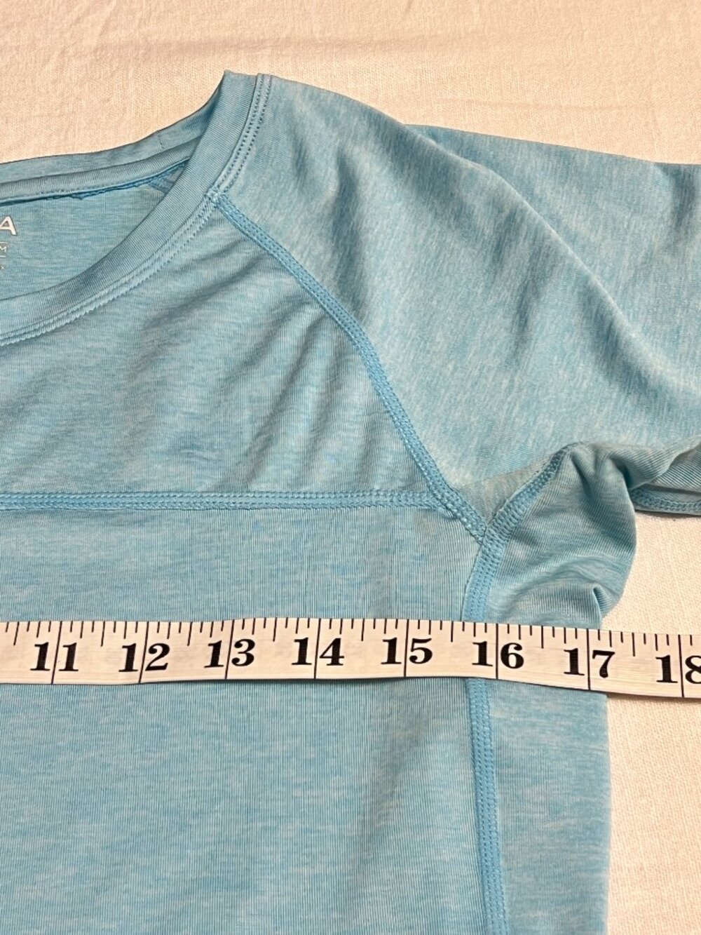 REVA Activewear T Shirt Womens M Blue Athletic Workout Top Short Sleeve Stretch - Picture 4 of 6